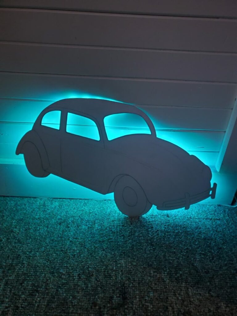 Backlit Volkswagen Beetle